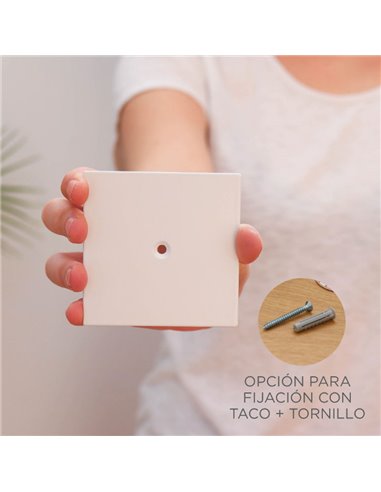 Aplique de pared sin cables BOX 8 con accesorio imantado de pared, facil de instalación, negro
