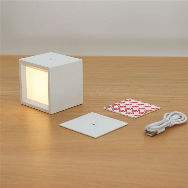 Applique murale sans fil BOX 8 avec accessoire mural magnétique, facile à installer, noire