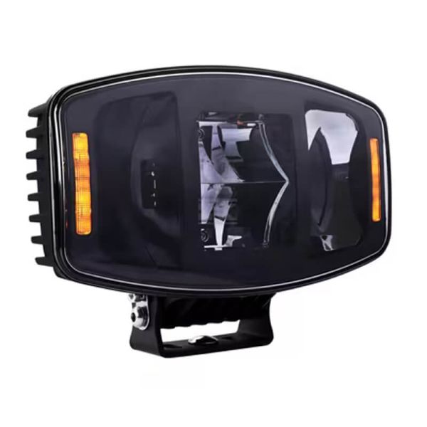 Faro LED Rectangular Homologado ECE 9-36V Luz Largo alcance y Diurna con Doble Luz de Estacionamiento Blanca/Naranja