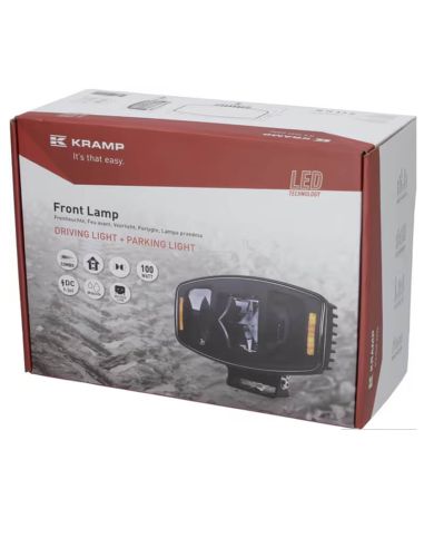 Caja Faro LED Rectangular Homologado ECE 9-36V Luz Largo alcance y Diurna con Doble Luz de Estacionamiento Blanca/Naranja