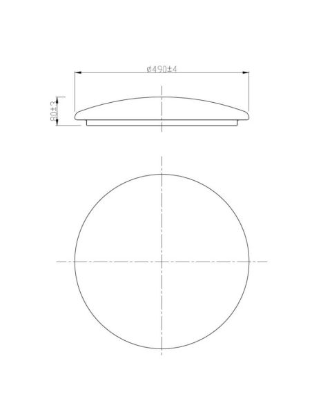 Medidas Plafón de Techo LED Philips Moire 36W - Luz Cálida y Fría (2700K - 4000K) - EyeComfort - Fácil Instalación
