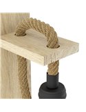 Applique murale RAMPSIDE avec corde de chanvre et douille en bois et métal, E27