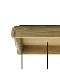 Lámpara Colgante WOOTTON con Caja de Madera Vintage y 6 Portalámparas de Metal Negro, 6XE27