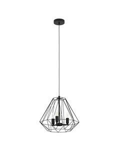 Lámpara Colgante TARLE con 3 Luces, Diseño Negro y Casquillos 3XE14