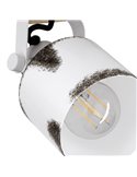 Aplique de Pared o Techo KILBURN de 1 Luz, Madera Maciza y Metal Blanco, E27