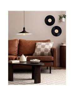 Candeeiro suspenso vintage STOCKBURY com abajur cónico em castanho envelhecido, E27 2