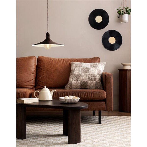 Lámpara Colgante Vintage STOCKBURY con Pantalla Cónica en Marrón Envejecido, E27