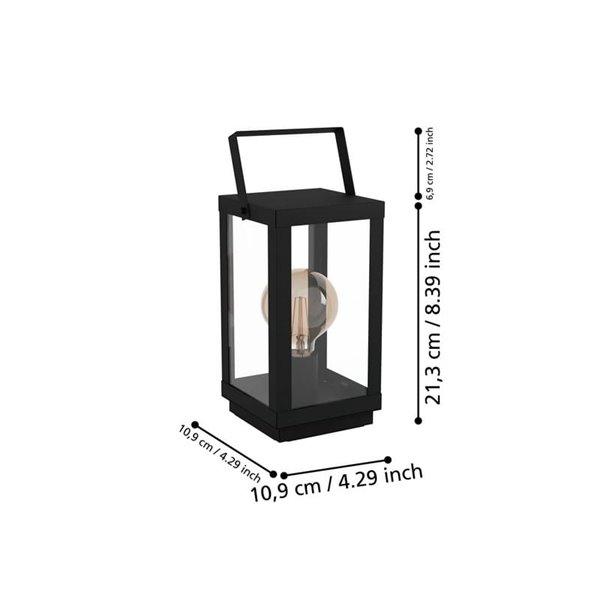 Lámpara de Sobremesa BRADFORD 1 con Diseño de Farol Clásico, E27