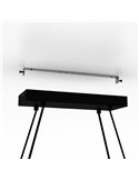 Lámpara Colgante Ovalada EDALE de Metal Negro y Madera con Pantallas Textiles Capuchino, 6XE27