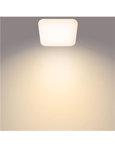 Plafonnier LED carré 17W blanc MAUVE 2700K/4000K