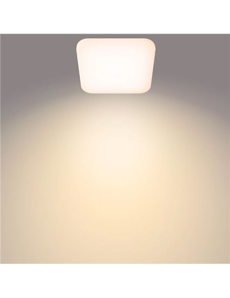 Plafonnier LED carré 17W blanc MAUVE 2700K/4000K