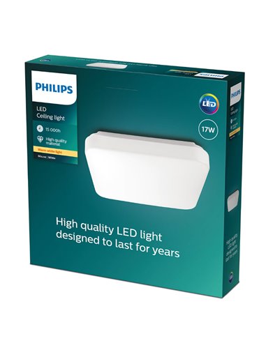 Plafón de techo cuadrado LED 17W blanco MAUVE 2700K/4000K