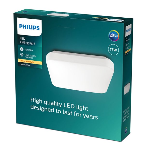 Plafón de techo cuadrado LED 17W blanco MAUVE 2700K/4000K