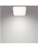 Plafonnier LED carré 17W blanc MAUVE 2700K/4000K