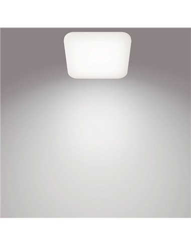 Plafonnier LED carré 17W blanc MAUVE 2700K/4000K