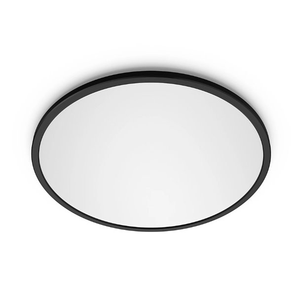 Plafón de techo LED SUPERSLIM 18W negro 2700K (muy cálido), Regulable en intensidad 
