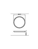 Plafón de techo redondo SUPERSLIM 15W blanco 2700K/4000K, Regulable en intensidad