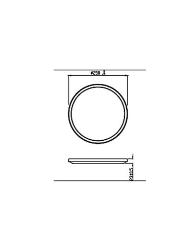 Plafón de techo redondo SUPERSLIM 15W blanco 2700K/4000K, Regulable en intensidad
