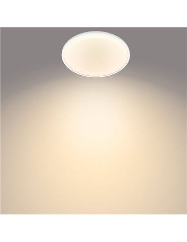 Plafonnier rond SUPERSLIM 15W blanc 2700K/4000K, réglable en intensité