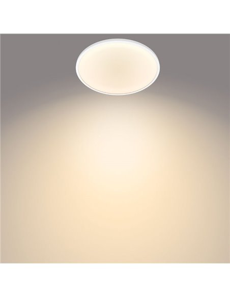 Plafón de techo redondo SUPERSLIM 15W blanco 2700K/4000K, Regulable en intensidad