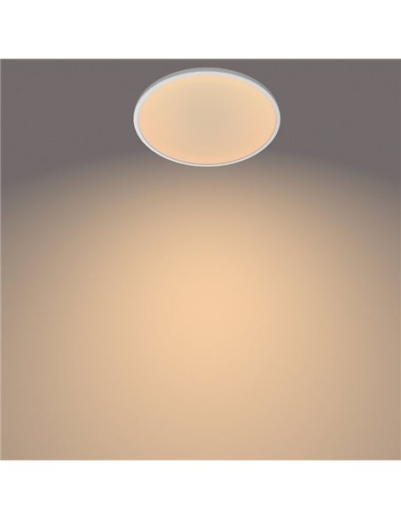 Plafonnier rond SUPERSLIM 15W blanc 2700K/4000K, réglable en intensité