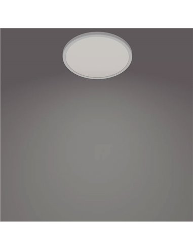 Candeeiro de teto redondo SUPERSLIM 15W branco 2700K/4000K, ajustável em intensidade