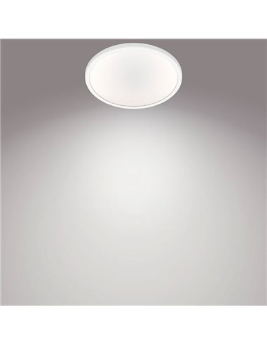 Plafonnier rond SUPERSLIM 15W blanc 2700K/4000K, réglable en intensité