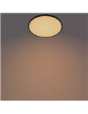 Plafón de techo LED SUPERSLIM 15W negro 2700K (muy cálido), Regulable en intensidad 