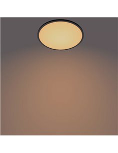 Plafonnier LED SUPERSLIM 15W noir 2700K (très chaud), Réglable en intensité 2