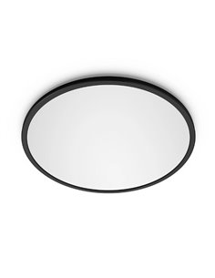 Plafón de techo LED SUPERSLIM 15W negro 2700K (muy cálido), Regulable en intensidad 