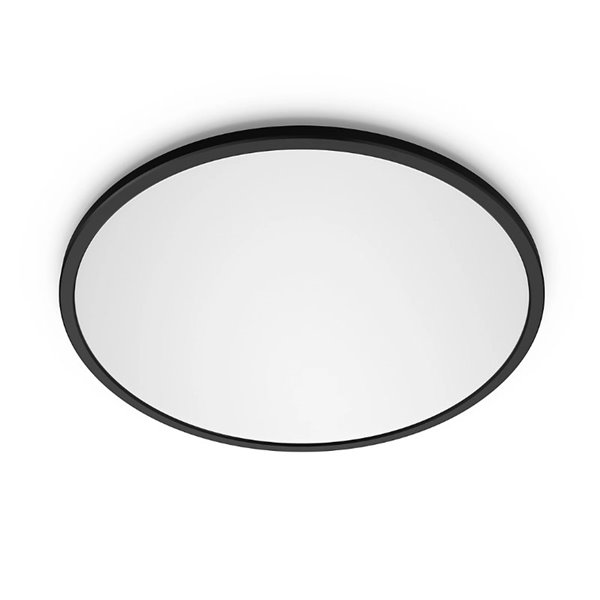 Plafón de techo LED SUPERSLIM 15W negro 2700K (muy cálido), Regulable en intensidad 