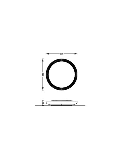 Plafón de Techo LED PEBBLO Ultra Efficient 10W, 2700K/4000K, Superslim Negro