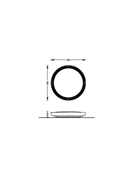 Plafón de Techo LED PEBBLO Ultra Efficient 10W, 2700K/4000K, Superslim Negro