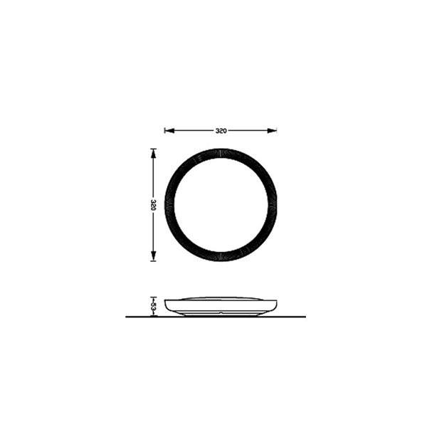 Plafón de Techo LED PEBBLO Ultra Efficient 10W, 2700K/4000K, Superslim Negro