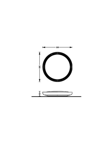 Plafón de techo LED PEBBLO blanco Ultra Efficient 10W, 2700K/4000K