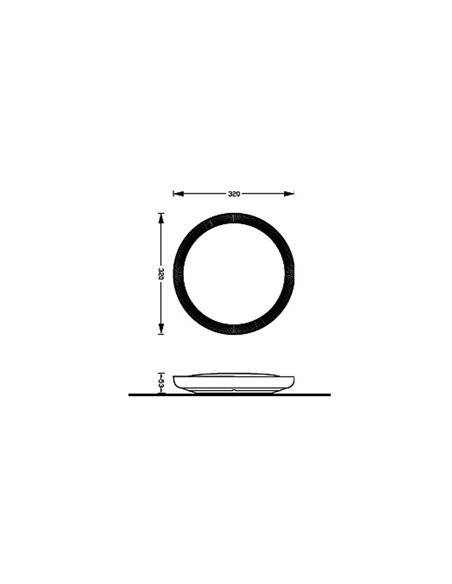 Plafonnier LED blanc PEBBLO 10W ultra efficace, 2700K/4000K