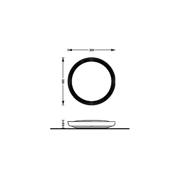 Plafón de techo LED PEBBLO blanco Ultra Efficient 10W, 2700K/4000K