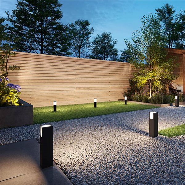 Balise d'extérieur LED pour chemins 6 W 2700K Anthracite, Basse tension étanche