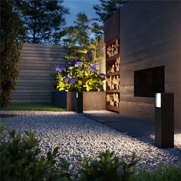 Balise d'extérieur LED pour chemins 6 W 2700K Anthracite, Basse tension étanche