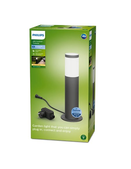 Baliza LED de exterior para caminos 6 W 2700K Antracita, Baja tensión estanco al agua