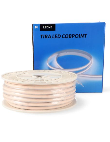Boîtier de bande LED Cob 220V AC COB 10W/m connectable 50M – IP65, 3M autocollant, températures de couleur variées Cobpoint