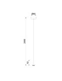 Lámpara Colgante LED de cristal ANDRÓMEDA en forma de lágrima, oro 5W 3000K 500Lm