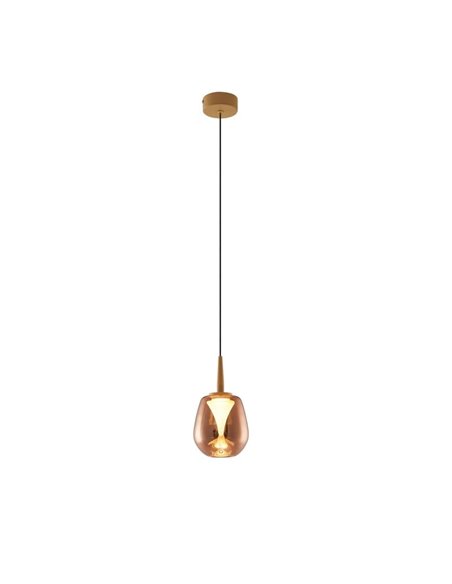 Accesorio bola alargada de Cristal para Lámpara Colgante ANDRÓMEDA 4 Colores