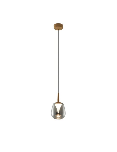 Accesorio bola alargada de Cristal para Lámpara Colgante ANDRÓMEDA 4 Colores