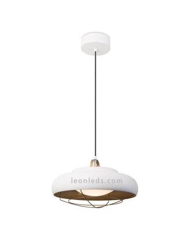 Lámpara de Techo LED Colgante serie Sugar 26,6W blanco mate dorado negro diseño industrial retro | LeonLeds