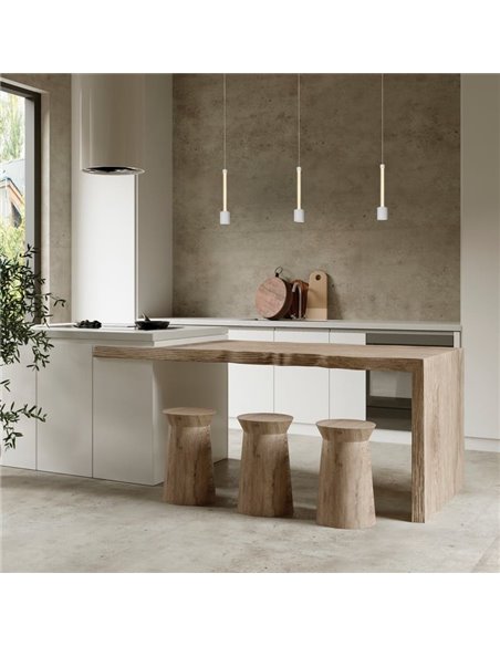 FUGAZ Candeeiro suspenso LED com iluminação vertical 7W 3000K 960Lm Branco