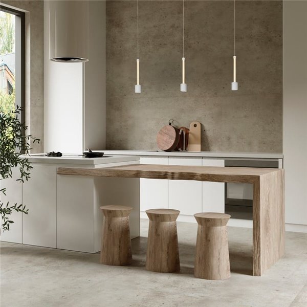 FUGAZ Candeeiro suspenso LED com iluminação vertical 7W 3000K 960Lm Branco