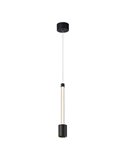 FUGAZ Candeeiro suspenso LED com iluminação vertical 7W 3000K 960Lm Preto