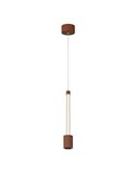 FUGAZ Candeeiro suspenso LED com iluminação vertical 7W 3000K 960Lm Camelo