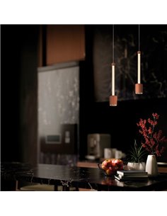 Lámpara Colgante LED FUGAZ con iluminación vertical 7W 3000K 960Lm Camel 2